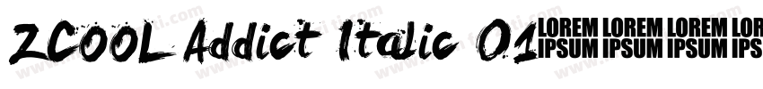 ZCOOL Addict Italic 01英文字体   开源字体字体转换